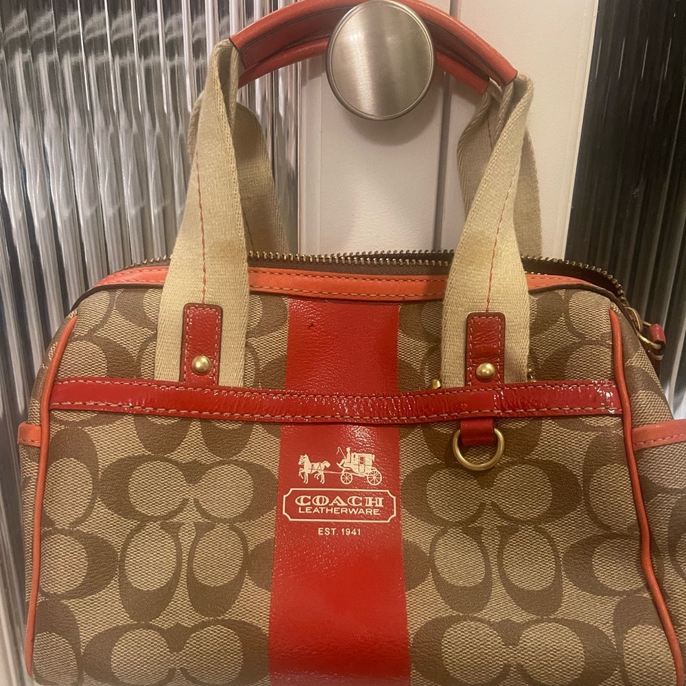 COACH Handbag - Tan/Orange